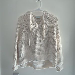 Aerie. Knit sweater with hood.